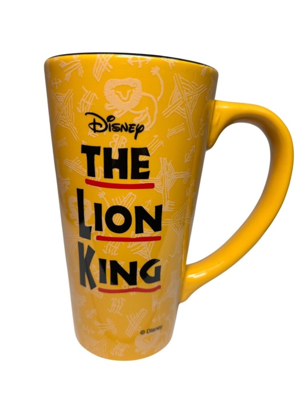Disney The Lion King Yellow Ceramic Mug With Simba Graphics - 6 Inches Tall